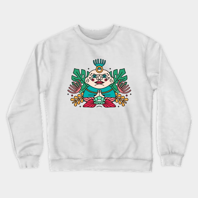 Modern buddha T-shirt Crewneck Sweatshirt by CamillaDrejer